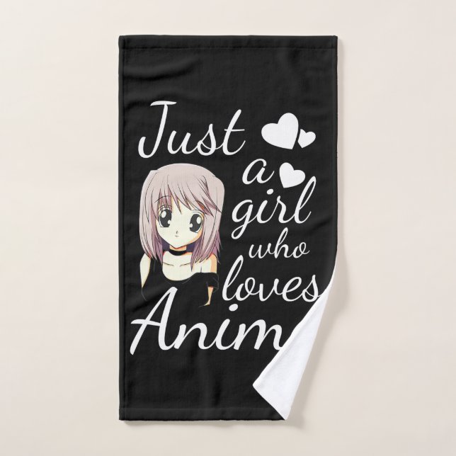 just a girl who loves anime cute cosplay out hand towel (Hand Towel)