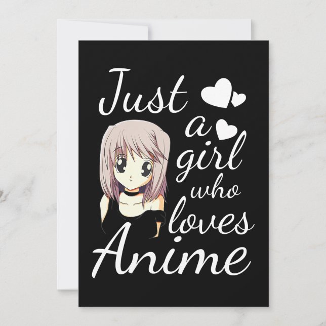 just a girl who loves anime cute cosplay out holiday card (Front)