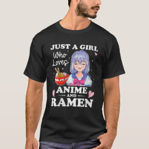 Just A Girl Who Loves Anime Ramen And Sketching Gi T-Shirt