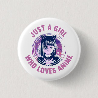 Just A Girl Who Loves Anime T-Shirt 3 Cm Round Badge