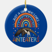Just A Girl Who Loves Anteater For Women Girl Ceramic Ornament (Back)
