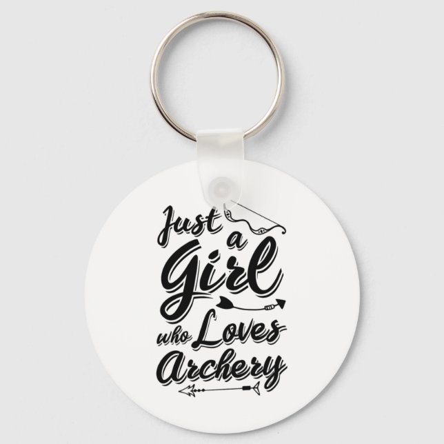 Just A Girl Who Loves Archery Key Ring (Front)