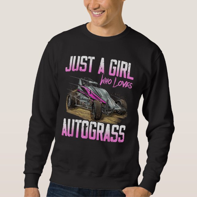 Just A Girl Who Loves Autograss Retro 1 Sweatshirt (Front)