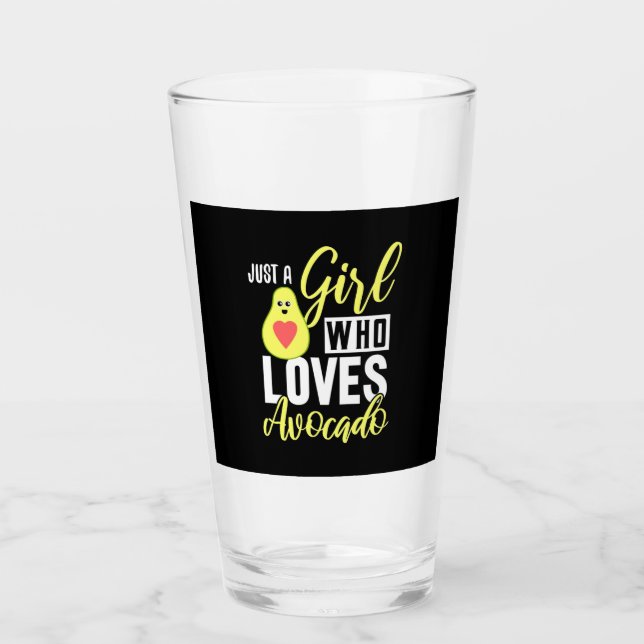 Just A Girl Who Loves Avocado Glass (Front)