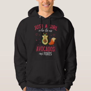 Just A Girl Who Loves Avocados And Foxes Forest An Hoodie