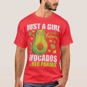 Just A Girl Who Loves Avocados And Red Pandas Zoo T-Shirt