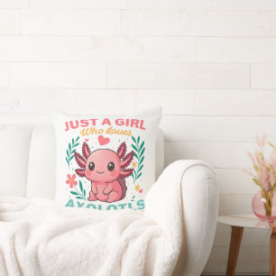 Just a girl who loves axolotls cushion