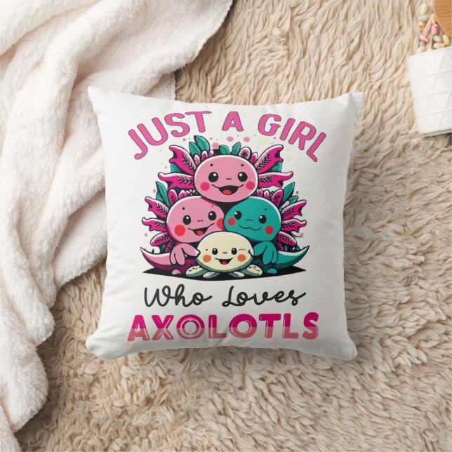 just a girl who loves Axolotls Cushion (Blanket)