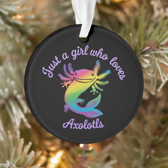 Just a Girl Who Loves Axolotls Cute Customisable Ornament (Tree)