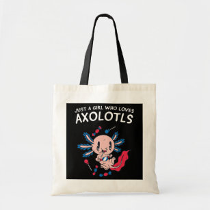 Just a Girl who Loves Axolotls Kawaii Cute Anime Tote Bag