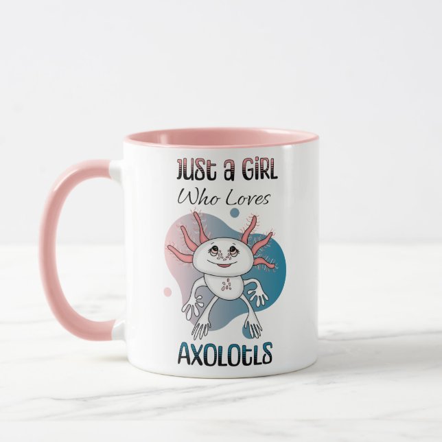 Just a Girl who Loves Axolotls Mug (Left)