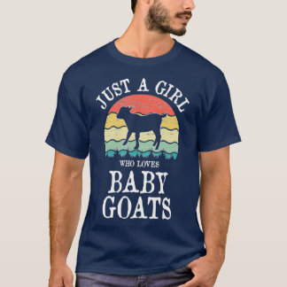 Just A Girl Who Loves Baby Goats Gift Pullover Hoo