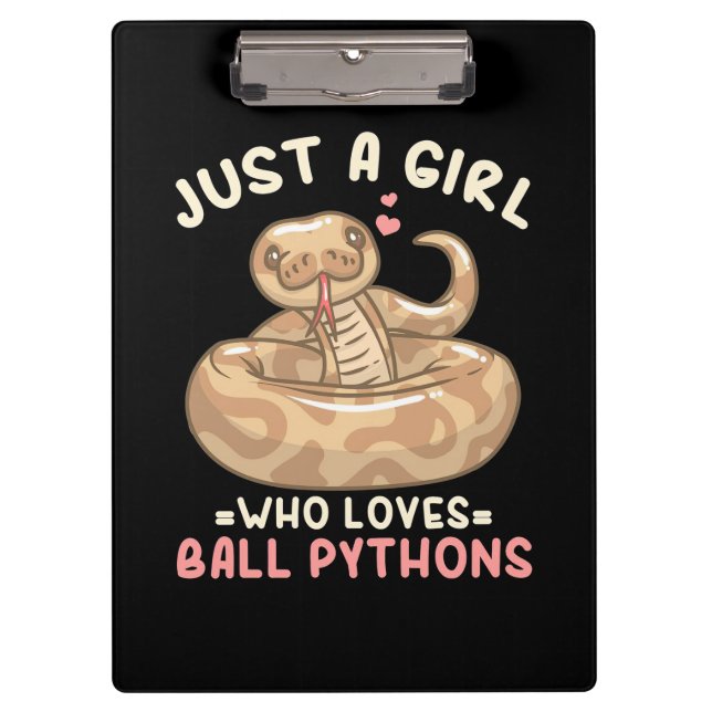 Just A Girl Who Loves Ball Python Clipboard (Front)