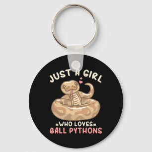 Just A Girl Who Loves Ball Python Key Ring