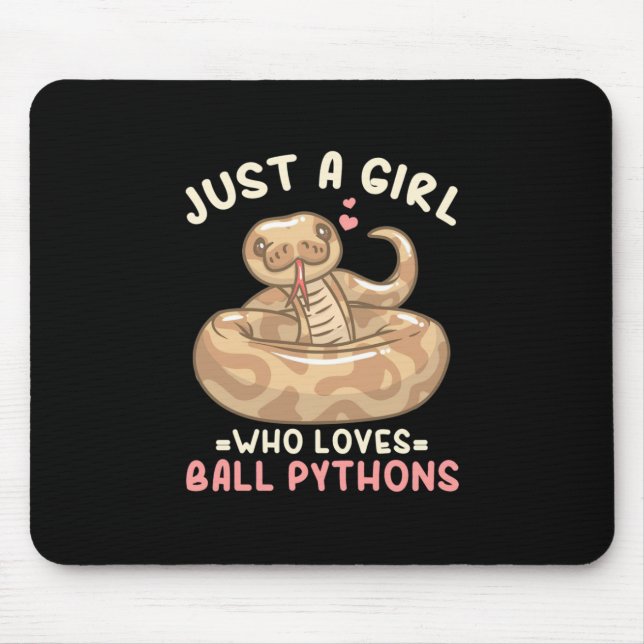 Just A Girl Who Loves Ball Python Mouse Pad (Front)