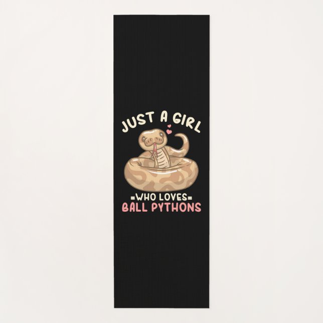 Just A Girl Who Loves Ball Python Yoga Mat (Front)