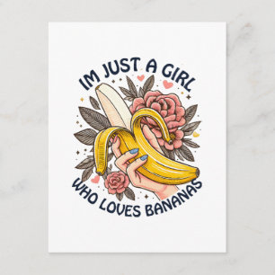 Just A Girl Who Loves Bananas Enclosure Card