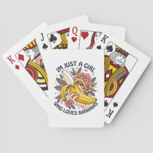 Just A Girl Who Loves Bananas Playing Cards