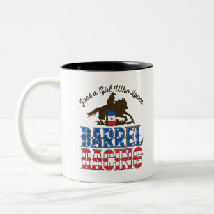Just a Girl Who Loves Barrel Racing Two-Tone Coffee Mug