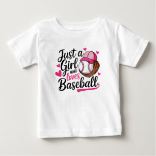 Just a Girl Who Loves Baseball Baby T-Shirt