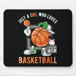 Just A Girl Who Loves Basketball 1 Mouse Pad