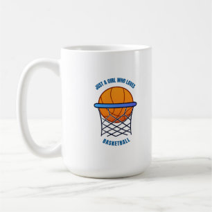 just a girl who loves basketball coffee mug