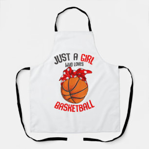 Just a Girl who Loves Basketball Girl Apron