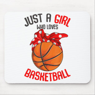 Just a Girl who Loves Basketball Girl Mouse Pad