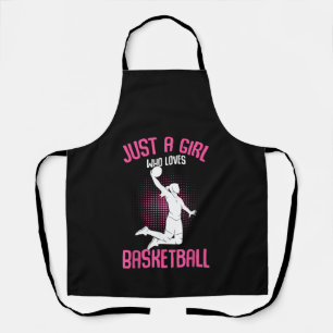 Just a Girl who Loves Basketball Kids Girls Apron