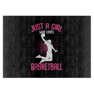 Just a Girl who Loves Basketball Kids Girls Cutting Board