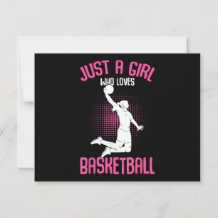 Just a Girl who Loves Basketball Kids Girls Holiday Card