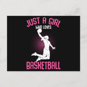 Just a Girl who Loves Basketball Kids Girls Holiday Postcard