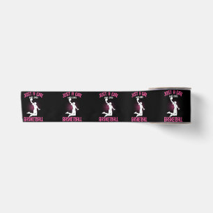 Just a Girl who Loves Basketball Kids Girls Satin Ribbon