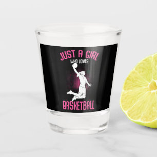 Just a Girl who Loves Basketball Kids Girls Shot Glass