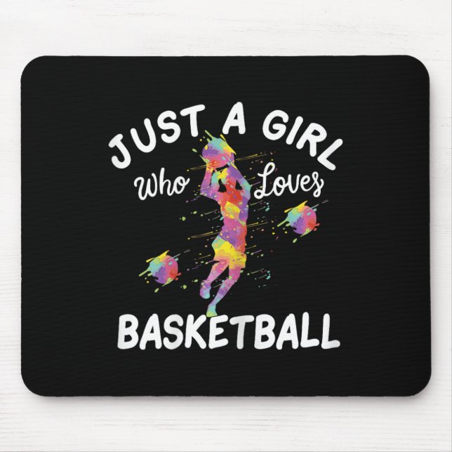 Just A Girl Who Loves Basketball  Mouse Pad (Front)