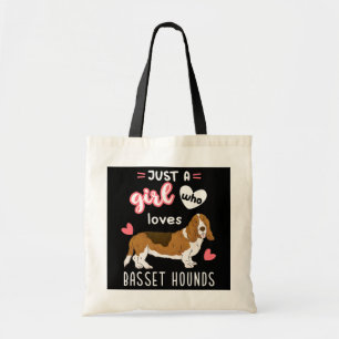 Just A Girl Who Loves Basset Hounds Tote Bag