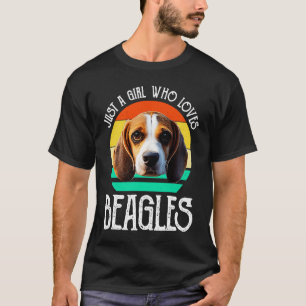 Just A Girl Who Loves Beagles Cute Beagle Dog T-Shirt