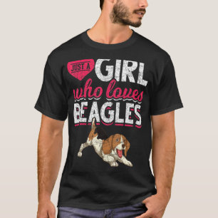 Just A Girl Who Loves Beagles Dog  Pet Owner Beagl T-Shirt