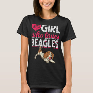 Just A Girl Who Loves Beagles Dog  Pet Owner Beagl T-Shirt