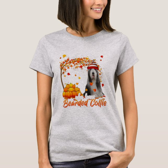 Just A Girl Who Loves Bearded Collie Dog T-Shirt (Front)
