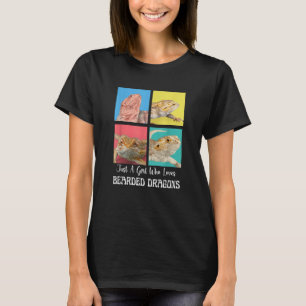 Just A Girl Who Loves Bearded Dragons Cool Dragon T-Shirt