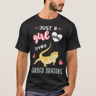 Just A Girl Who Loves Bearded Dragons Premium  T-Shirt