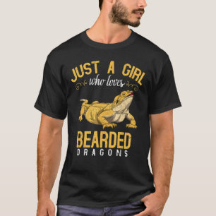 Just A Girl Who Loves Bearded Dragons Reptile Bear T-Shirt