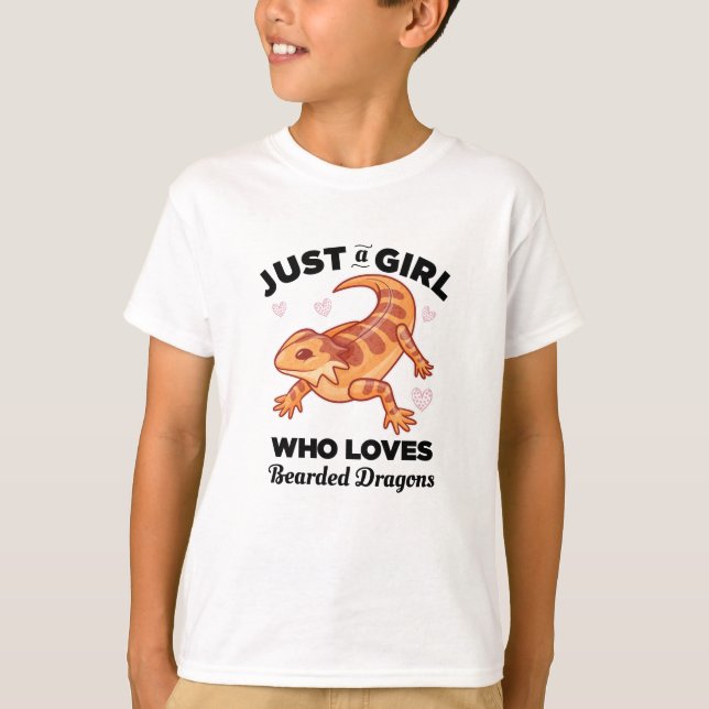 Just a Girl who Loves Bearded Dragons T-Shirt (Front)