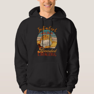 Just A Girl Who Loves Bearded Dragons Vintage Bear Hoodie