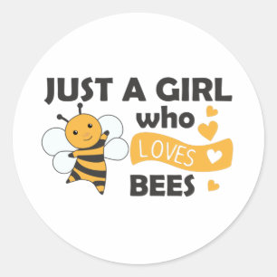 Just A Girl Who Loves Bees Sweet Bees Honeybee Classic Round Sticker