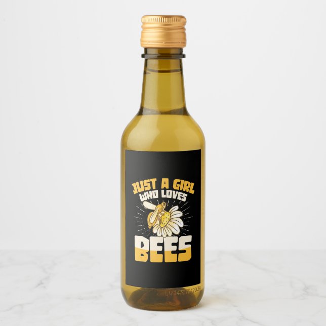 Just A Girl Who Loves Bees Wine Label (Front)