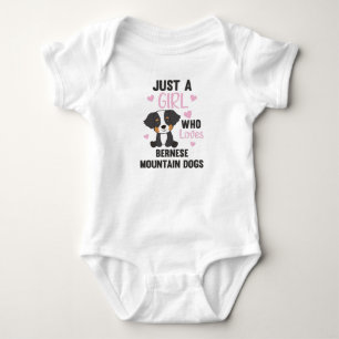 Just A Girl Who Loves Bernese Mountain Dog Dogs Baby Bodysuit