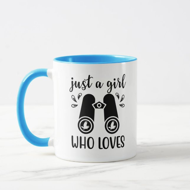 Just A Girl Who Loves Birds Birdwatching Bird Mug (Left)
