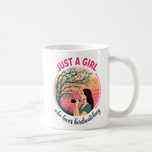 Just a Girl Who Loves Birdwatching Sunset Art Coffee Mug